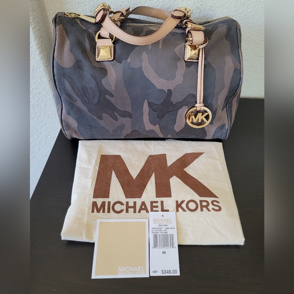 MICHAEL Michael Kors Grayson Camo Satchel